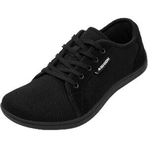 🆕Men Black Wide Minimalist Barefoot Shoes Zero Drop Sole Road Running Sneakers